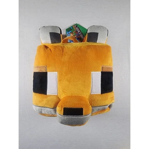 Minecraft Fox Orange Plush Mini Backpack NWT Mojang Official Zipper Child Merch - Picture 1 of 5
